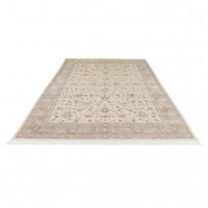 Machine-made Rug, Shah Abbasi All-over Floral, Acrylic + Bamboo Silk, Persian Style, Ref 200176