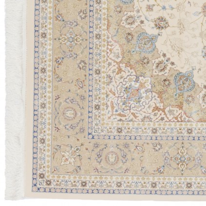 Machine-made Rug, Floral Corner Medallion, Acrylic + Bamboo Silk, Persian Style, Ref 200182