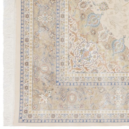 Machine-made Rug, Floral Corner Medallion, Acrylic + Bamboo Silk, Persian Style, Ref 200182