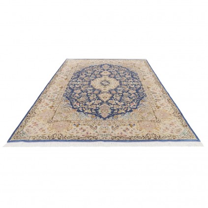 Machine-made Rug, Floral Corner Medallion, Acrylic + Bamboo Silk, Persian Style, Ref 200183