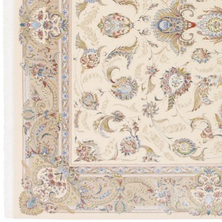 Machine-made Rug, Floral All-over Floral, Acrylic + Bamboo Silk, Persian Style, Ref 200188