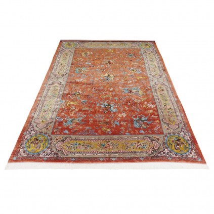 Machine-made Rug, Hunting Scene All-over, Acrylic + Bamboo Silk, Persian Style, Ref 200190