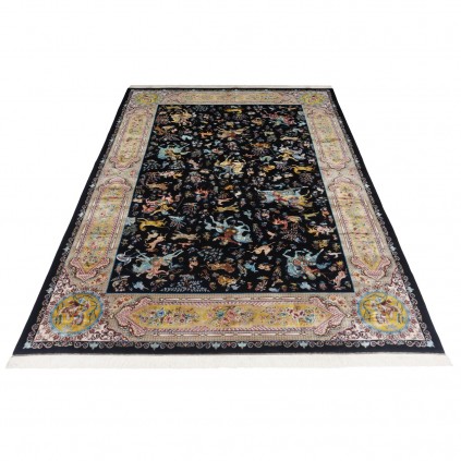 Machine-made Rug, Hunting Scene All-over, Acrylic + Bamboo Silk, Persian Style, Ref 200190