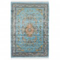 Machine-made Rug, Floral Corner Medallion, Acrylic + Bamboo Silk, Persian Style, Ref 200192