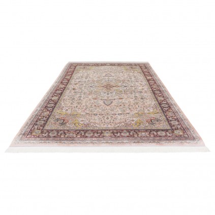 Machine-made Rug, Floral Corner Medallion, Acrylic + Bamboo Silk, Persian Style, Ref 200193