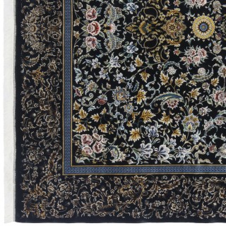 Machine-made Rug, Floral Medallion, Acrylic + Bamboo Silk, Persian Style, Ref 200195