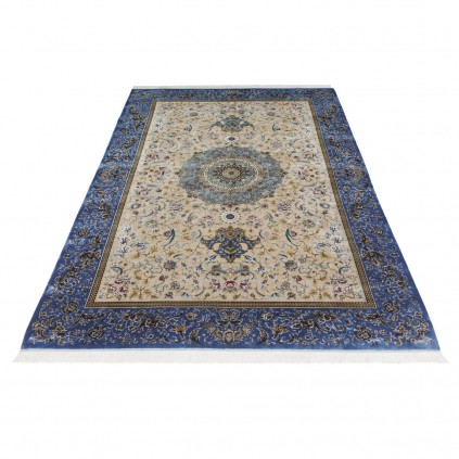 Machine-made Rug, Floral Medallion, Acrylic + Bamboo Silk, Persian Style, Ref 200195