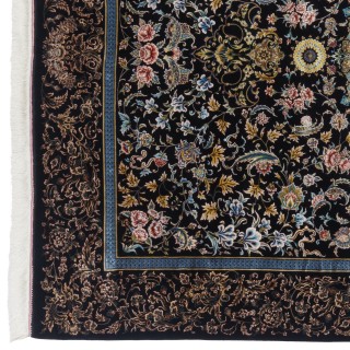 Machine-made Rug, Floral Medallion, Acrylic + Bamboo Silk, Persian Style, Ref 200196
