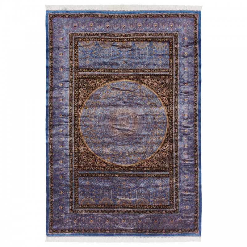 سجادة صناعية بنقشة قبة الكلاسيكية الجديدة، أكريليك مع حرير بامبو، على الطراز الفارسي، رقم 200197