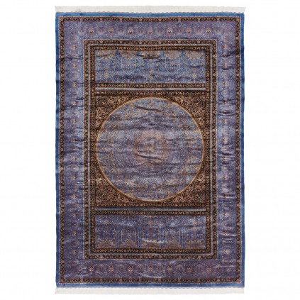 سجادة صناعية بنقشة قبة الكلاسيكية الجديدة، أكريليك مع حرير بامبو، على الطراز الفارسي، رقم 200197