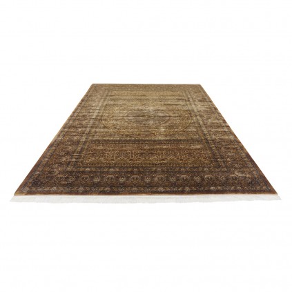 سجادة صناعية بنقشة قبة الكلاسيكية الجديدة، أكريليك مع حرير بامبو، على الطراز الفارسي، رقم 200197