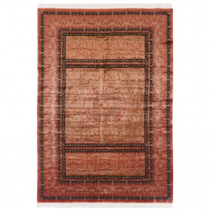 سجادة صناعية بنقشة قبة الكلاسيكية الجديدة، أكريليك مع حرير بامبو، على الطراز الفارسي، رقم 200197