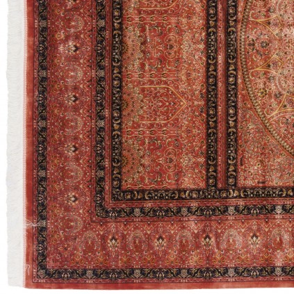 سجادة صناعية بنقشة قبة الكلاسيكية الجديدة، أكريليك مع حرير بامبو، على الطراز الفارسي، رقم 200197