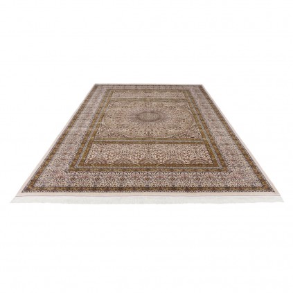 سجادة صناعية بنقشة قبة الكلاسيكية الجديدة، أكريليك مع حرير بامبو، على الطراز الفارسي، رقم 200197