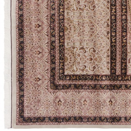 سجادة صناعية بنقشة قبة الكلاسيكية الجديدة، أكريليك مع حرير بامبو، على الطراز الفارسي، رقم 200197