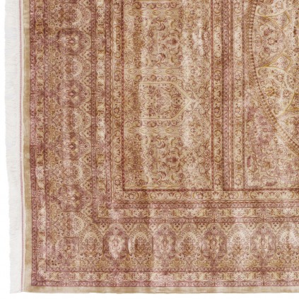 سجادة صناعية بنقشة قبة الكلاسيكية الجديدة، أكريليك مع حرير بامبو، على الطراز الفارسي، رقم 200197