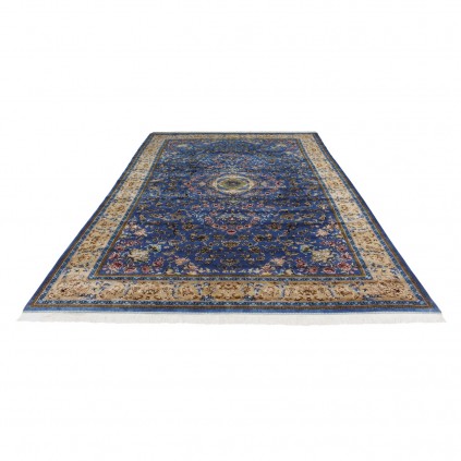 Machine-made Rug, Floral Corner Medallion, Acrylic + Bamboo Silk, Persian Style, Ref 200200
