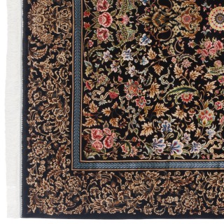 Machine-made Rug, Floral Medallion, Acrylic + Bamboo Silk, Persian Style, Ref 200201