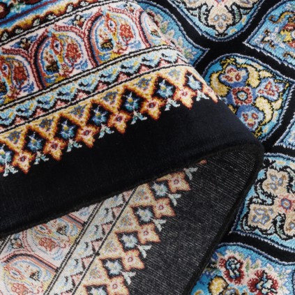 Machine-made Rug, Floral Dome, Acrylic + Bamboo Silk, Persian Style, Ref 200206