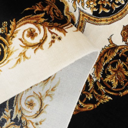 Machine-made Rug, Neoclassic Medallion, Acrylic + Bamboo Silk, Persian Style, Ref 200207