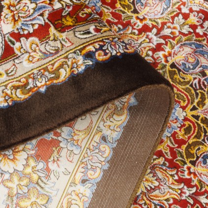 سجادة صناعية بنقشة ترنج الكلاسيكية الجديدة، حرير بامبو، على الطراز الفارسي، رقم 800211