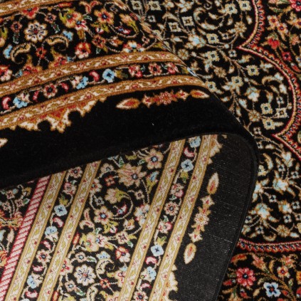 Machine-made Rug, Floral Corner Medallion, Bamboo Silk, Persian Style, Ref 800212