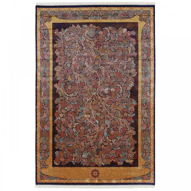 Machine-made Rug, Floral All-over, Bamboo Silk, Persian Style, Ref 800215