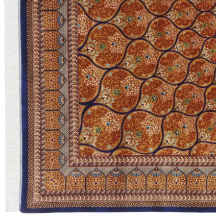 Machine-made Rug, Floral Dome, Acrylic + Bamboo Silk, Persian Style, Ref 200216