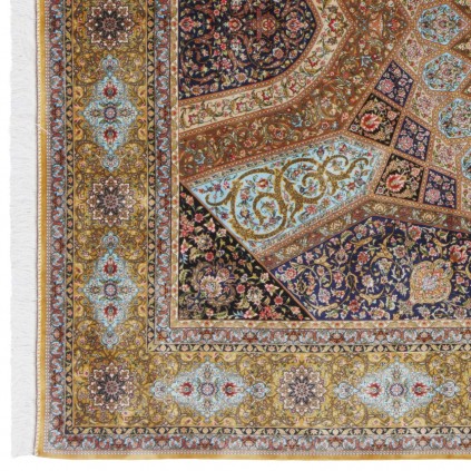 Machine-made Rug, Floral Dome, Bamboo Silk, Persian Style, Ref 800220