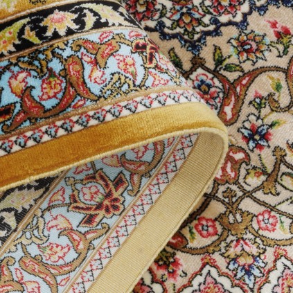 Machine-made Rug, Floral Dome, Bamboo Silk, Persian Style, Ref 800220