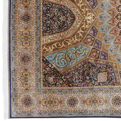 Machine-made Rug, Floral Dome, Bamboo Silk, Persian Style, Ref 800220