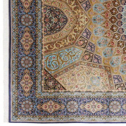 Machine-made Rug, Floral Dome, Bamboo Silk, Persian Style, Ref 800220