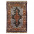 Machine-made Rug, Floral Medallion, Acrylic + Bamboo Silk, Persian Style, Ref 200221