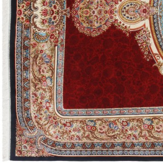 Machine-made Rug, Neoclassic Medallion, Acrylic + Bamboo Silk, Persian Style, Ref 200227