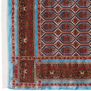 Machine-made Rug, Neoclassic Framed, Acrylic + Bamboo Silk, Persian Style, Ref 200228