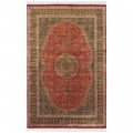 Machine-made Rug, Floral Corner Medallion, Acrylic + Bamboo Silk, Persian Style, Ref 200229
