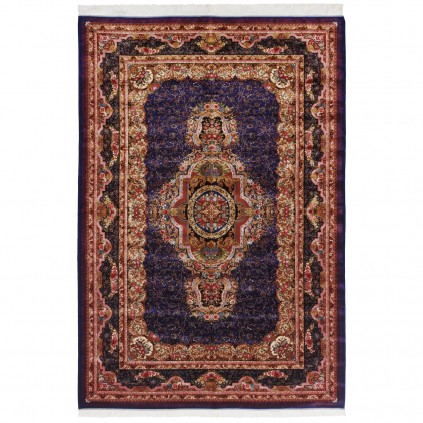 سجادة صناعية بنقشة ترنج الكلاسيكية الجديدة، أكريليك مع حرير بامبو، على الطراز الفارسي، رقم 200231