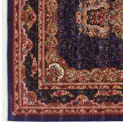 سجادة صناعية بنقشة ترنج الكلاسيكية الجديدة، أكريليك مع حرير بامبو، على الطراز الفارسي، رقم 200231