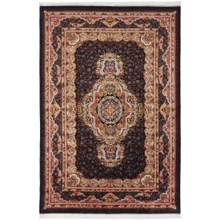 Machine-made Rug, Neoclassic Medallion, Acrylic + Bamboo Silk, Persian Style, Ref 200231