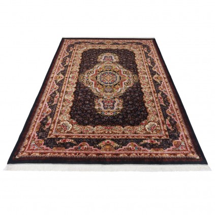 سجادة صناعية بنقشة ترنج الكلاسيكية الجديدة، أكريليك مع حرير بامبو، على الطراز الفارسي، رقم 200231