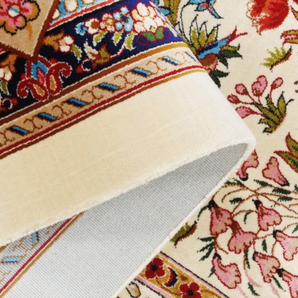 Machine-made Rug, Floral Framed, Acrylic + Bamboo Silk, Persian Style, Ref 200233