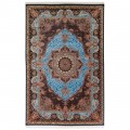 Machine-made Rug, Neoclassic Corner Medallion, Bamboo Silk, Persian Style, Ref 800234