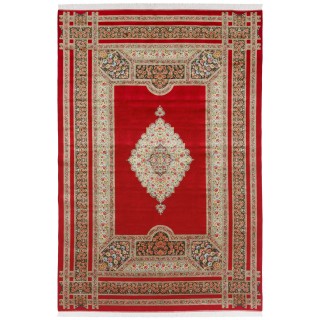 Machine-made Rug, Floral Medallion, Bamboo Silk, Persian Style, Ref 800235