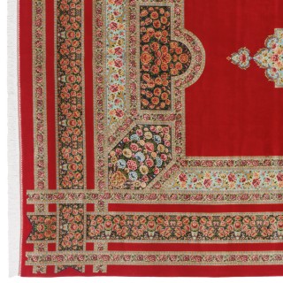 Machine-made Rug, Floral Medallion, Bamboo Silk, Persian Style, Ref 800235