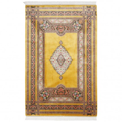 Machine-made Rug, Floral Medallion, Bamboo Silk, Persian Style, Ref 800235
