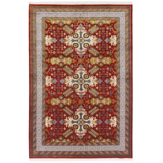 Machine-made Rug, Geometric All-over, Bamboo Silk, Persian Style, Ref 800238