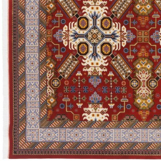 Machine-made Rug, Geometric All-over, Bamboo Silk, Persian Style, Ref 800238