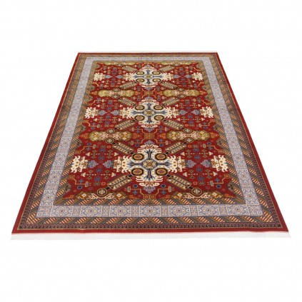 سجادة صناعية بنقشة كامل هندسي، حرير بامبو، على الطراز الفارسي، رقم 800238