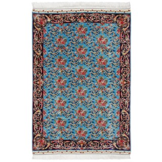 Machine-made Rug, Floral All-over, Acrylic + Bamboo Silk, Persian Style, Ref 200239