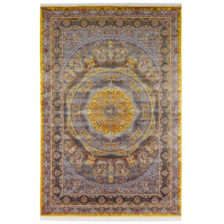 Machine-made Rug, Neoclassic Medallion, Bamboo Silk, Persian Style, Ref 800240